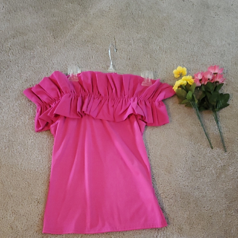 Princess Polly Fuchsia Ruffle Blouse